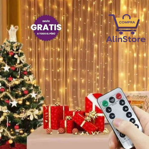 CORTINA DE LUCES LED NAVIDEÑAS con control remoto
