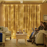 CORTINA DE LUCES LED NAVIDEÑAS con control remoto