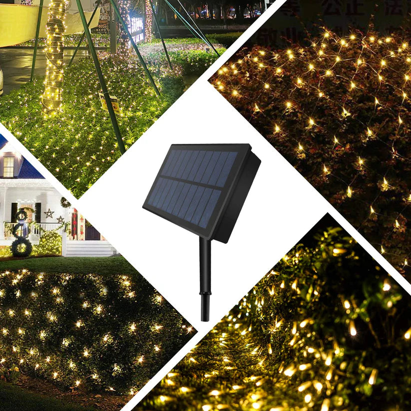 LUCES NAVIDEÑAS CON PANEL SOLAR